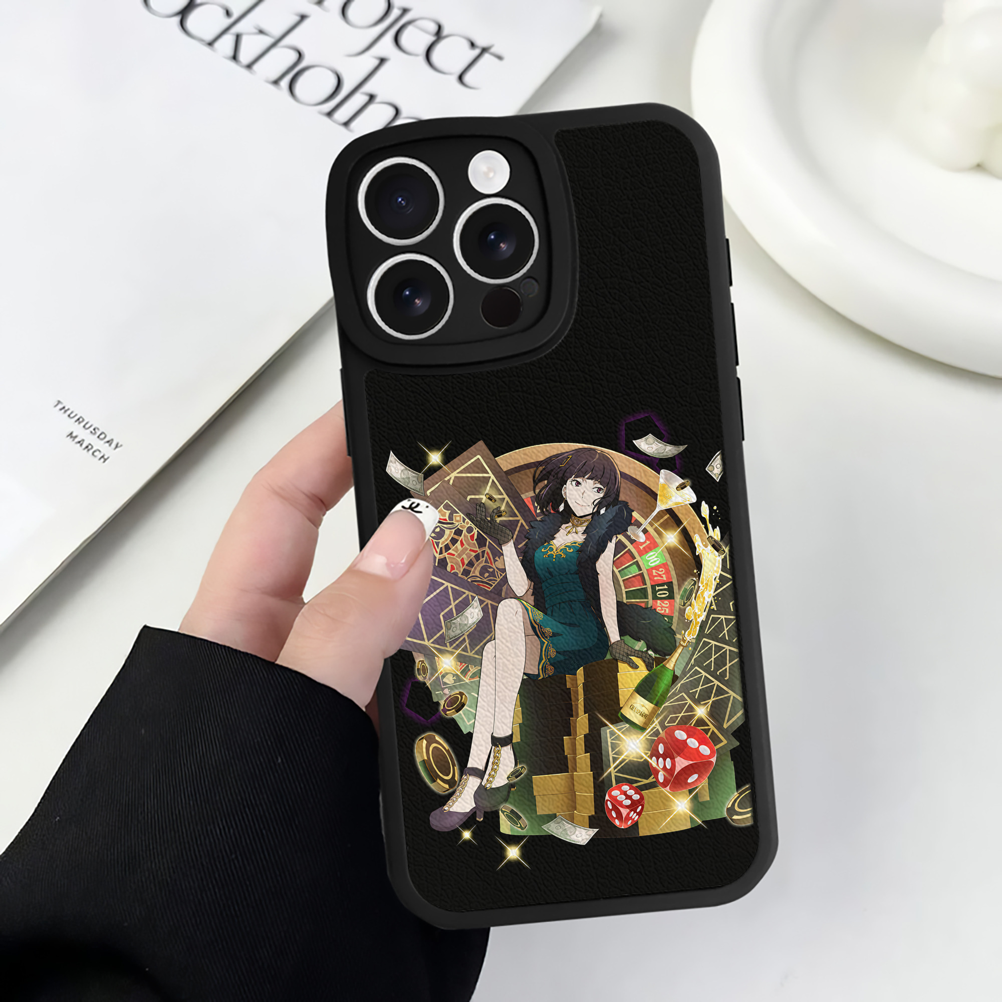 （画像用） 文豪ストレイドッグス Bungo Stray Dogs 【iPhone 16シリーズ対応】シリコンスマホケース（レザー調） 材質：シリコン
